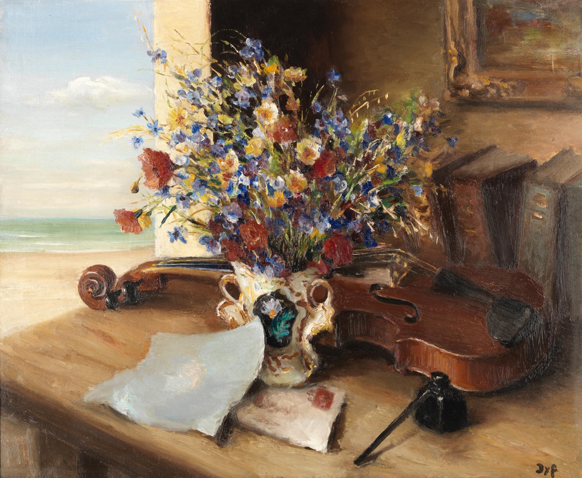 Nature morte au violon by Marcel Dyf