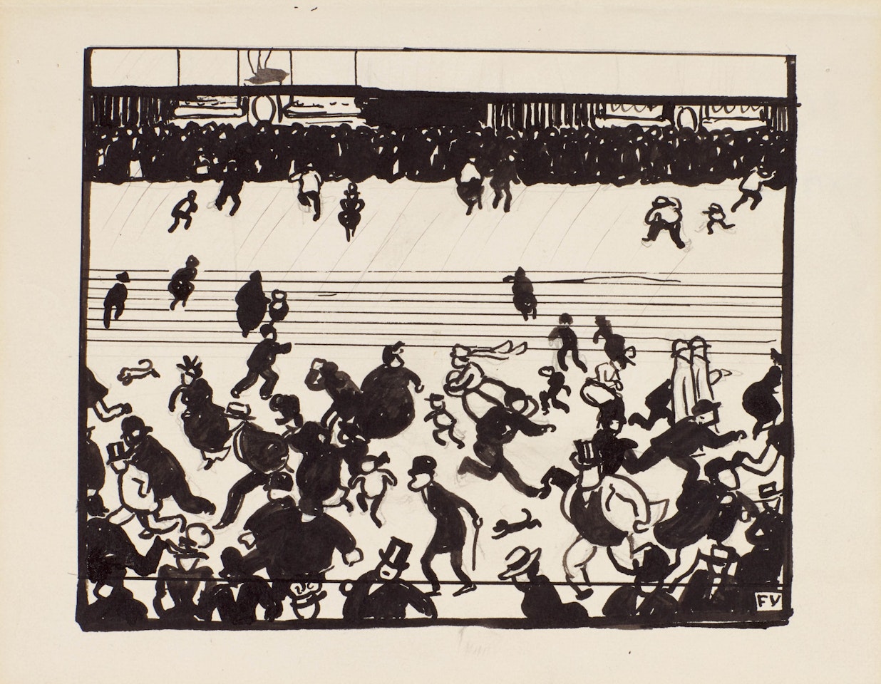 ETUDE POUR L'ONDÉE, PL.II (EXPOSITION UNIVERSELLE) by Félix Vallotton