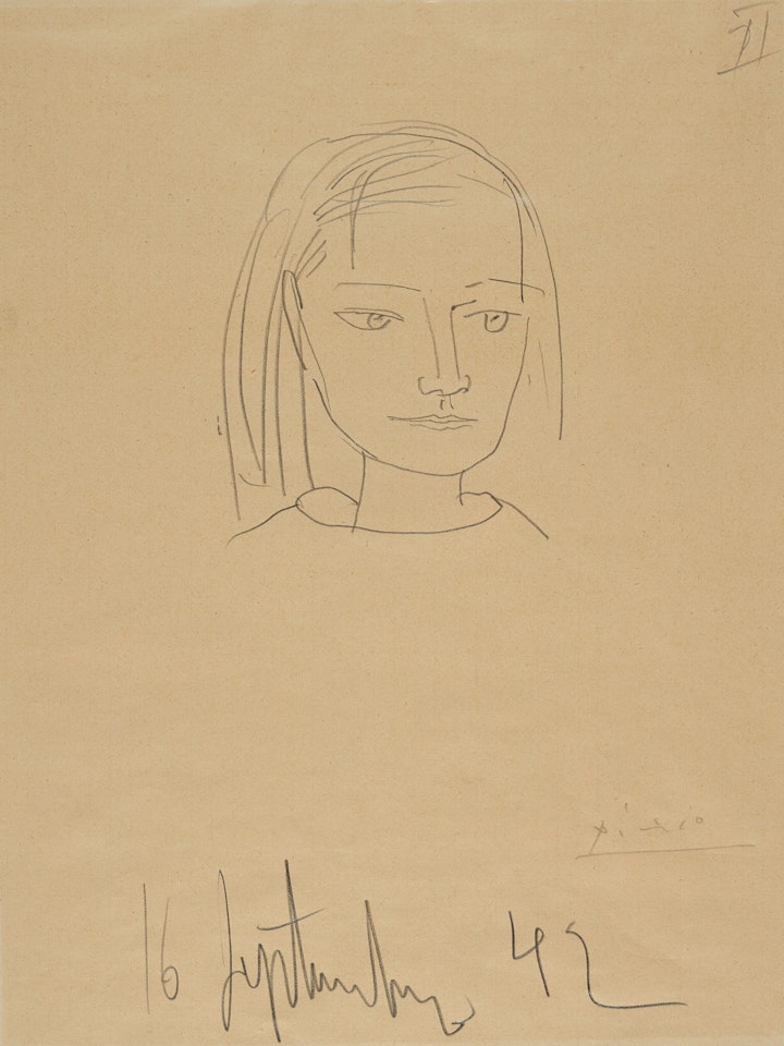 Portrait de jeune fille, II by Pablo Picasso