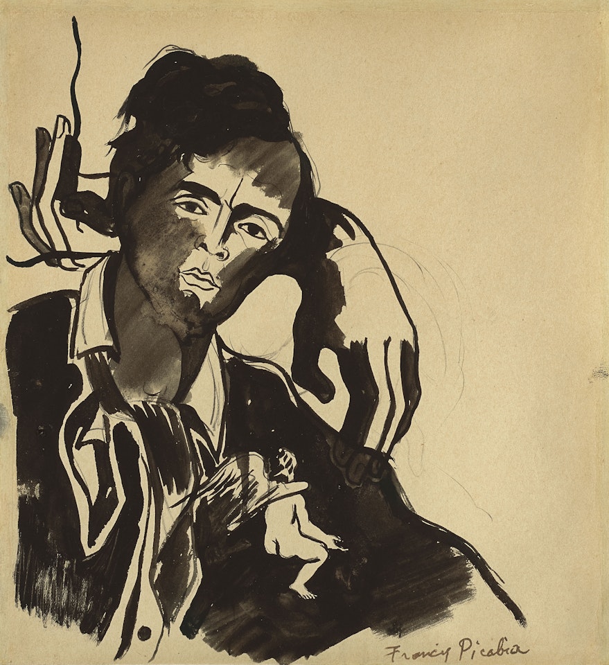 Sans titre (Portrait présumé d'Amedeo Modigliani) by Francis Picabia