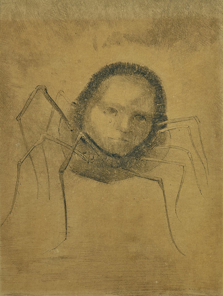 L’araignée qui pleure ou Le Désespoir du monstre by Odilon Redon
