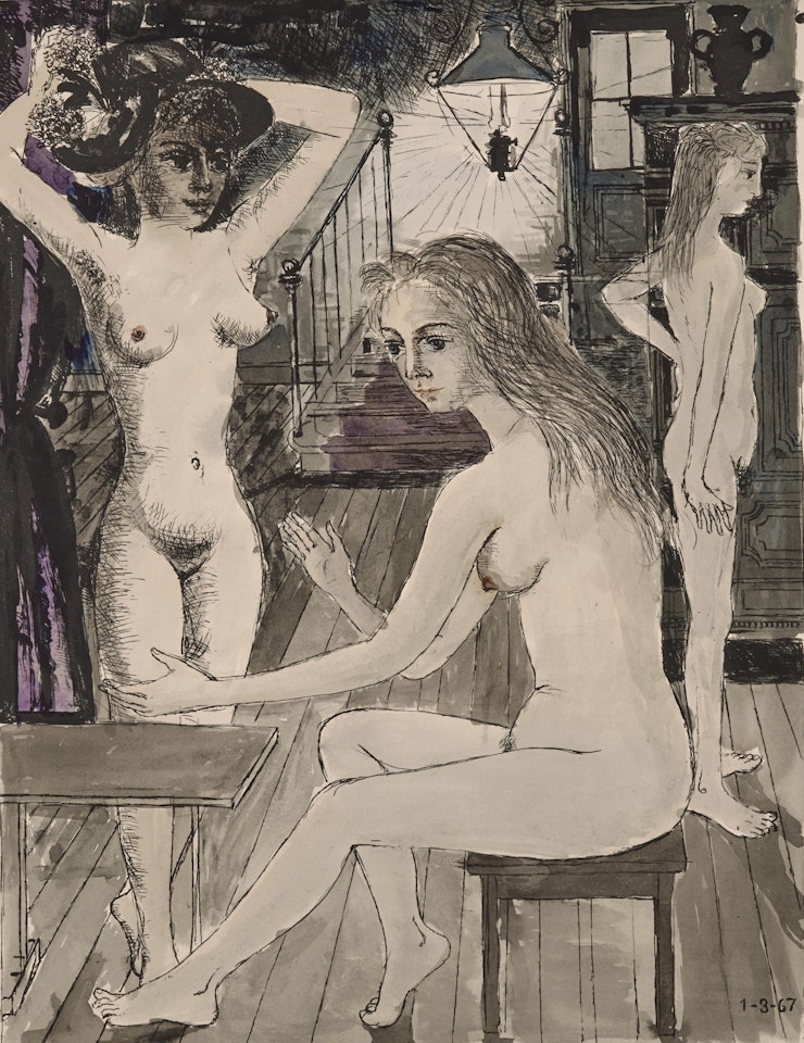 Les Jeunes filles by Paul Delvaux