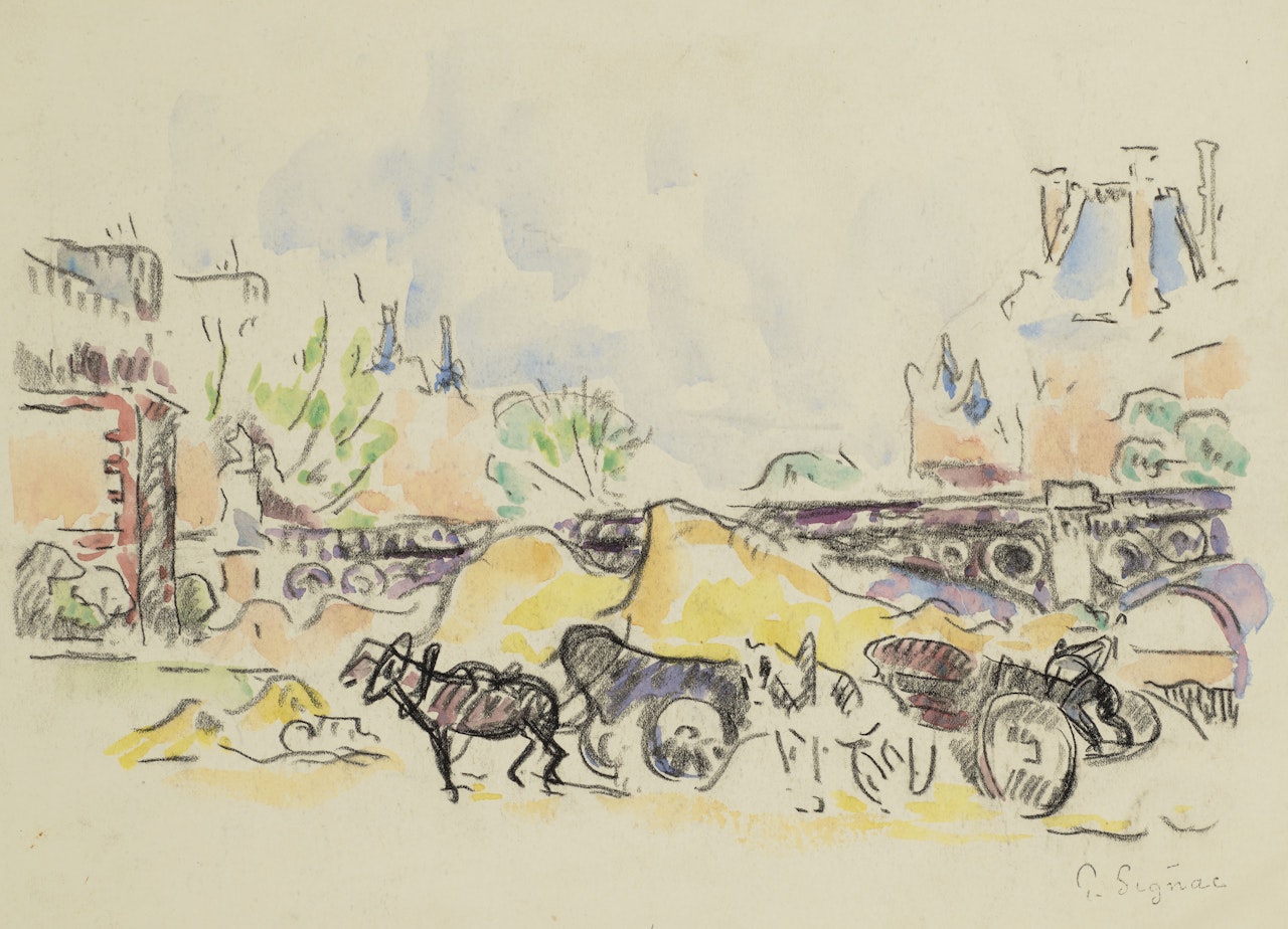 Paris, le quai au Pont des Saints-Pères by Paul Signac