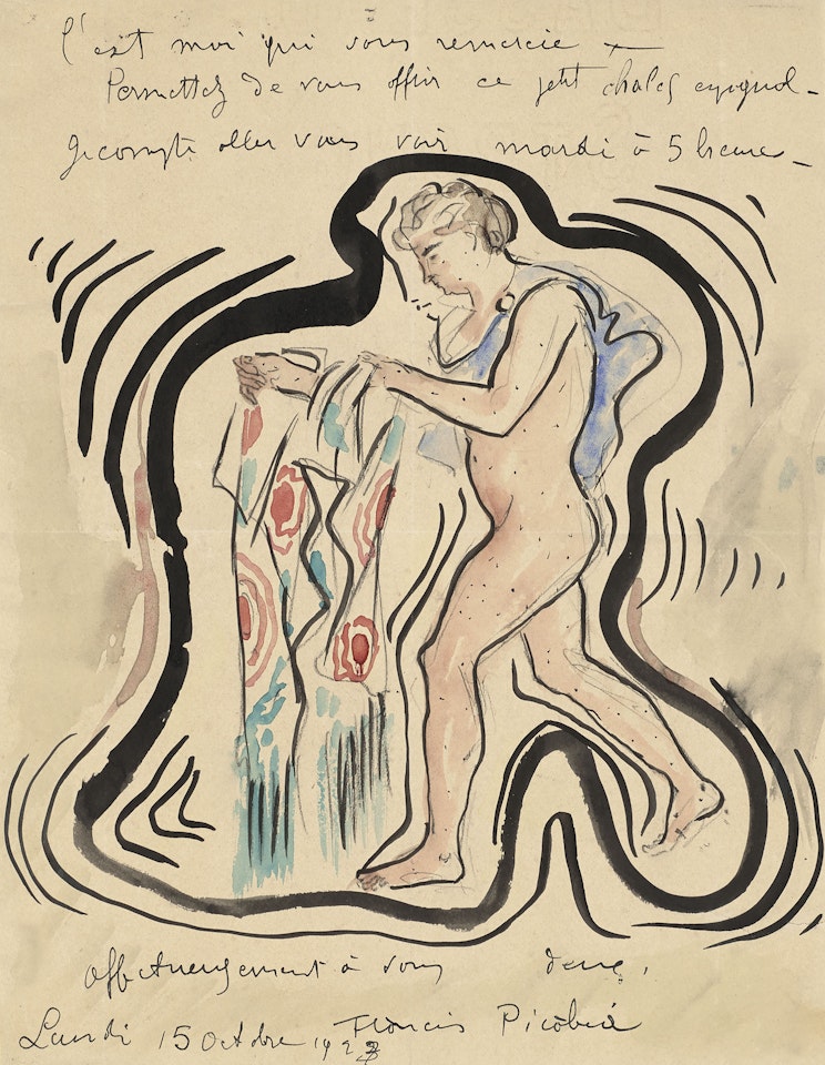 Sans titre (lettre-dessin adressée à André et Simone Breton) by Francis Picabia