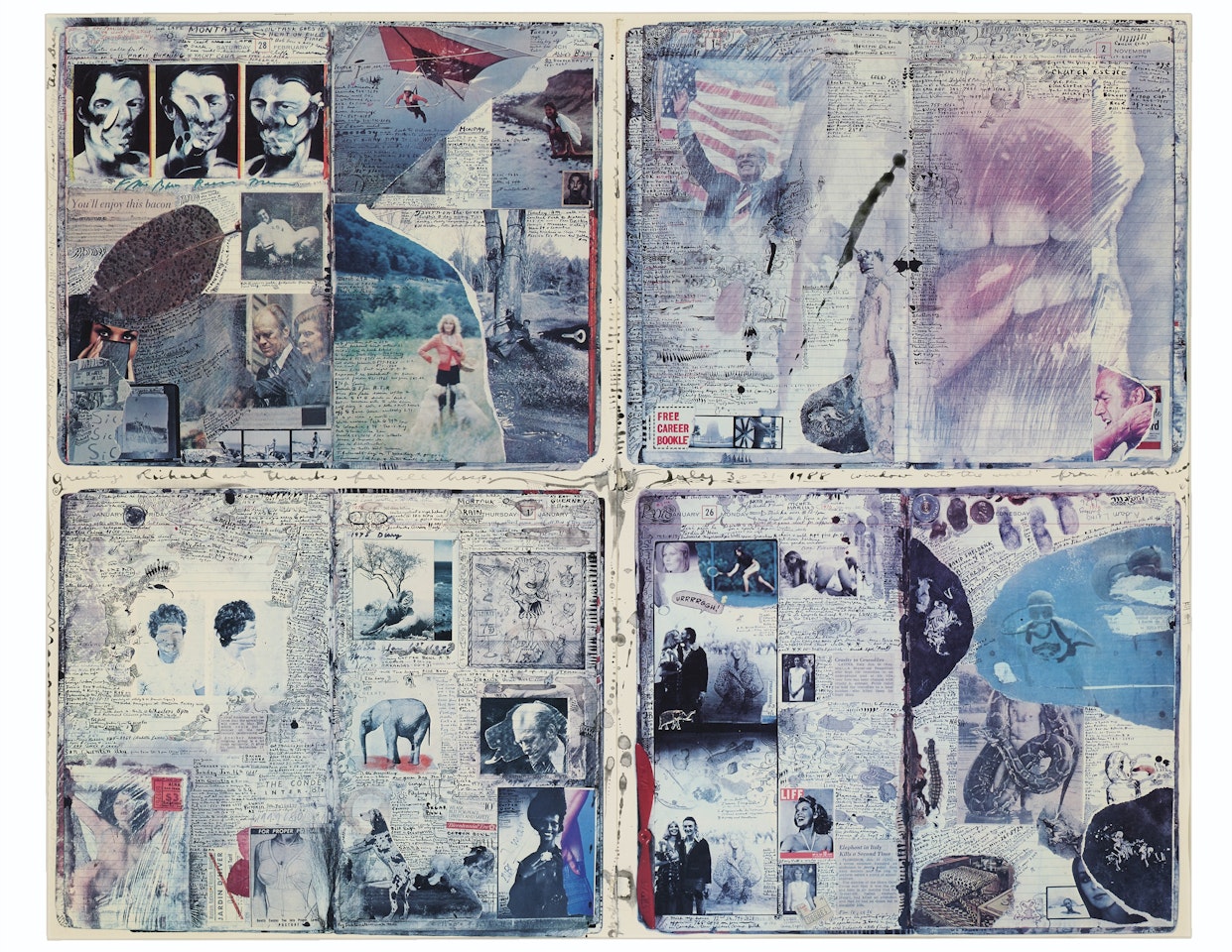 Untitled (Greetings Richard), July 30-31, 1988 by Peter Beard