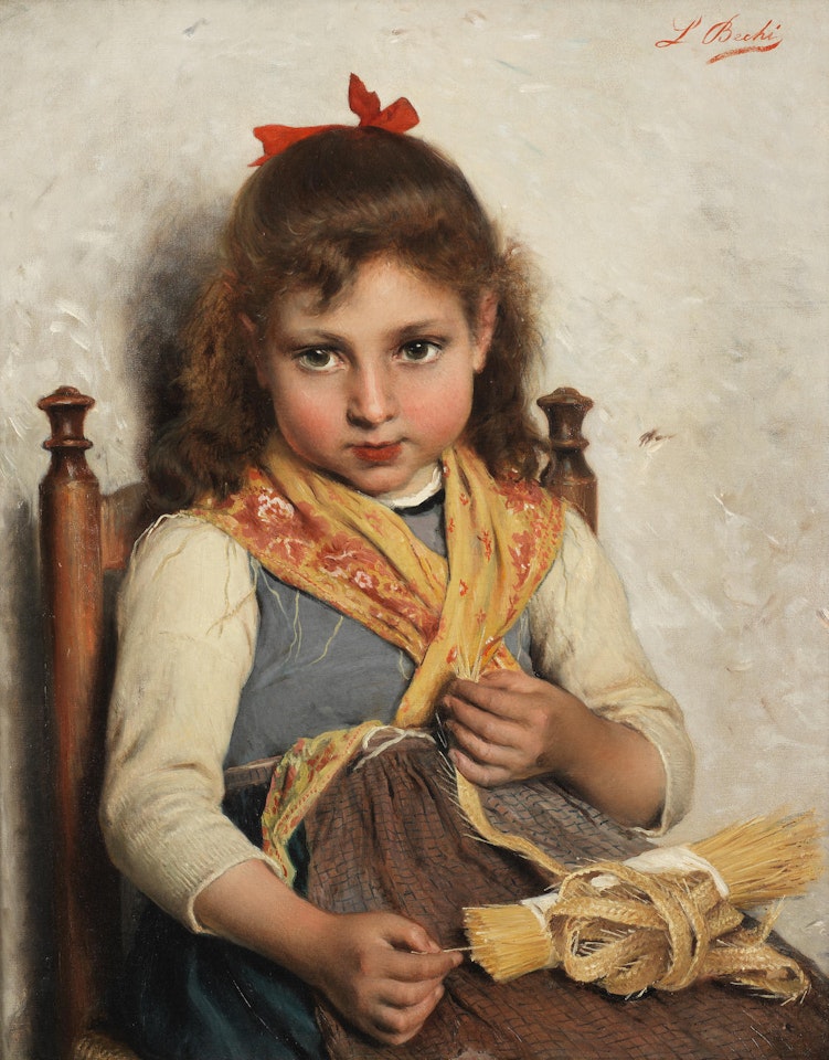 The Young Weaver by Luigi Bechi