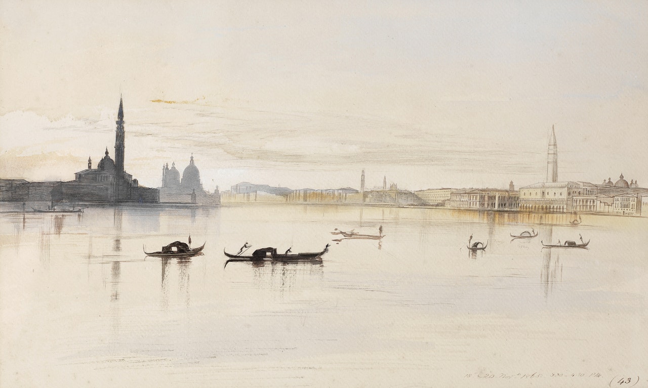 Venice looking towards San Giorgio Maggiore by Edward Lear