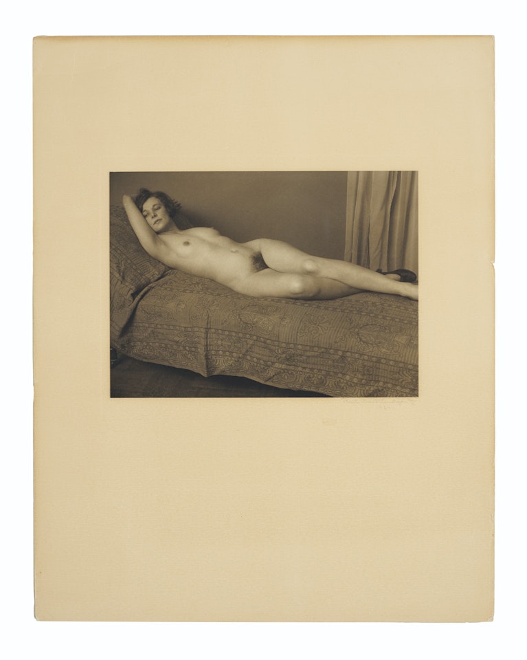 Paula Nude on Bed by Paul Outerbridge, Jr