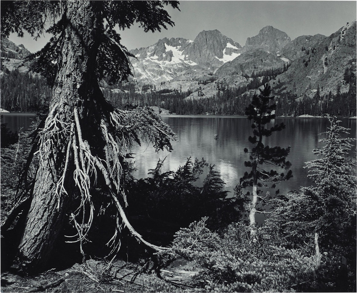 Shadow Lake, Mt. Ritter and Banner Peak, Sierra Nevada, California by Ansel Adams