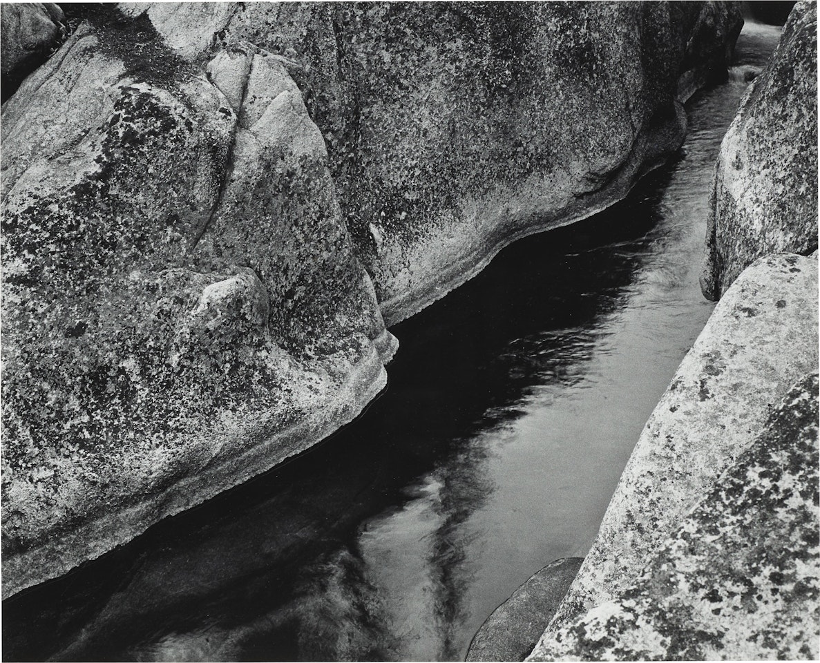 Rock and Water, Near Spiller Creek, Yosemite National Park, California by Ansel Adams