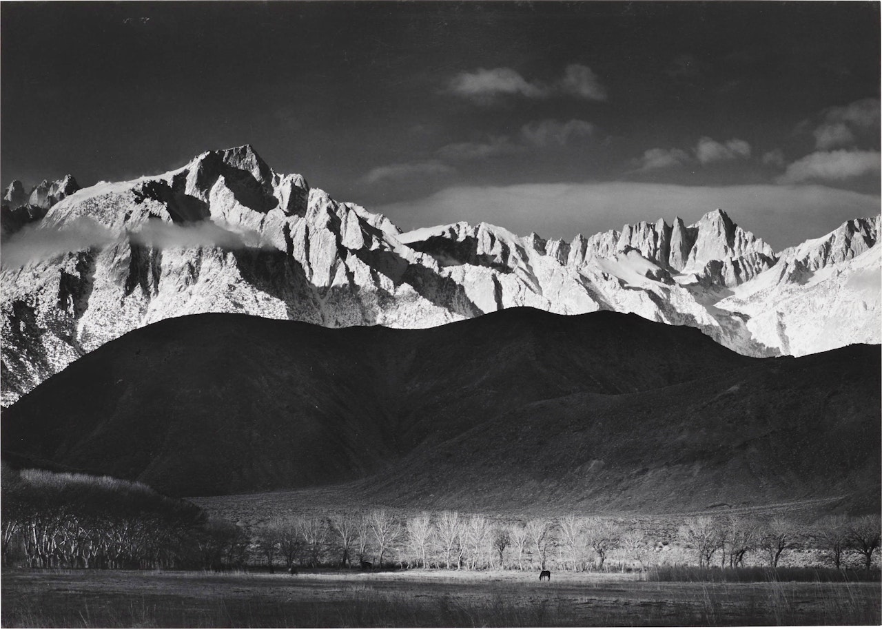 Winter Sunrise, Sierra Nevada, from Lone Pine, California by Ansel Adams
