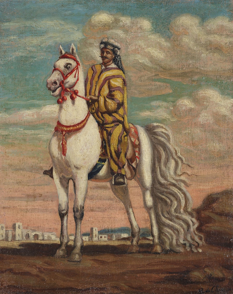 Cavaliere arabo (recto ; verso) by Giorgio de Chirico