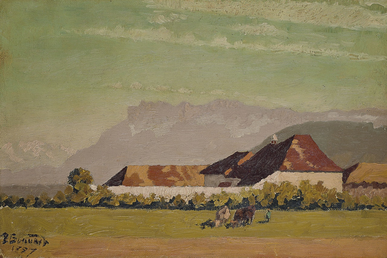Ferme dans un paysage du Dauphiné by Pierre Bonnard