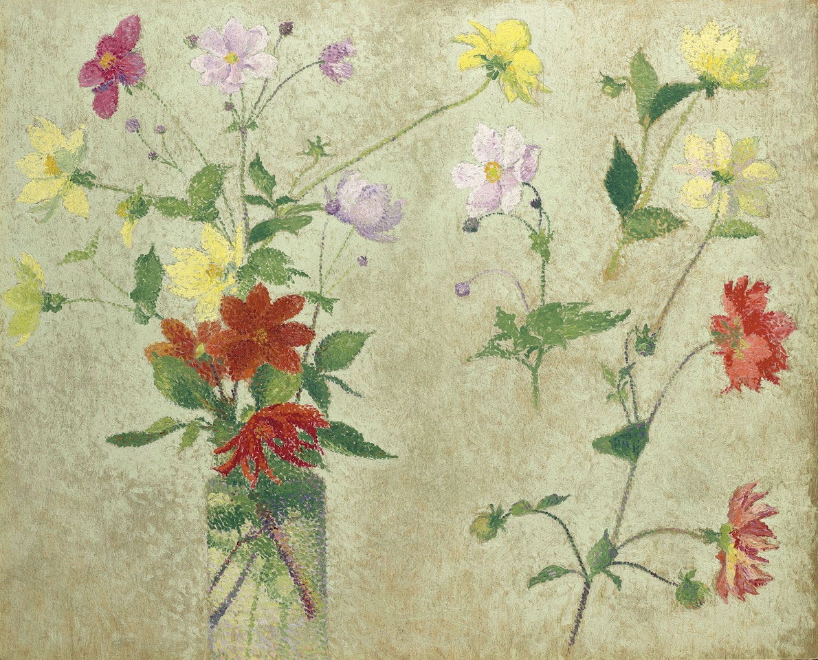 Bouquet et étude de fleurs (recto; verso) by Achille Laugé