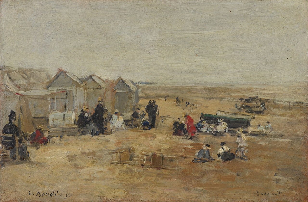 Deauville, Scène de plage by Eugène Boudin