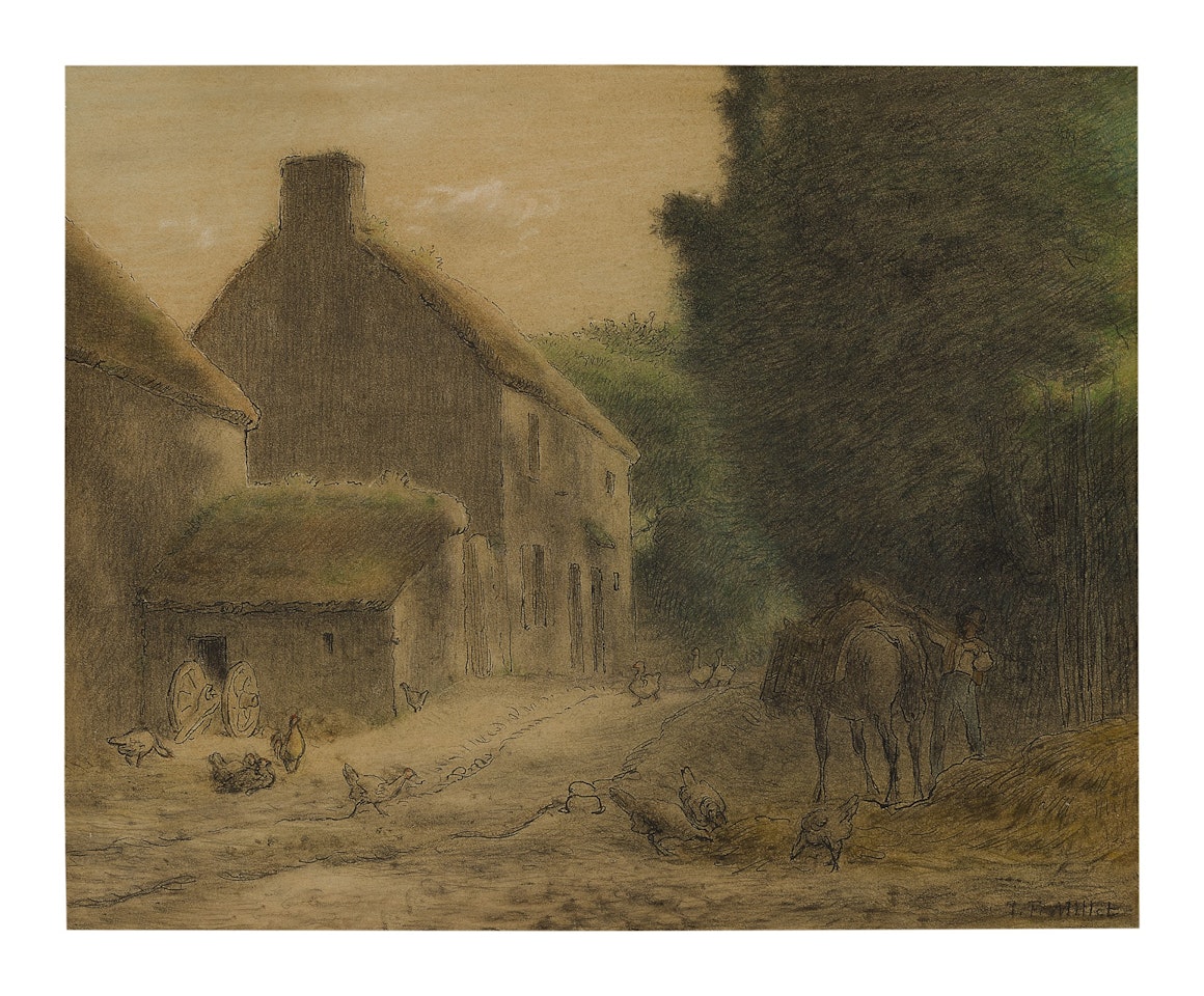 FARMHOUSE AT GRUCHY by Jean-François Millet