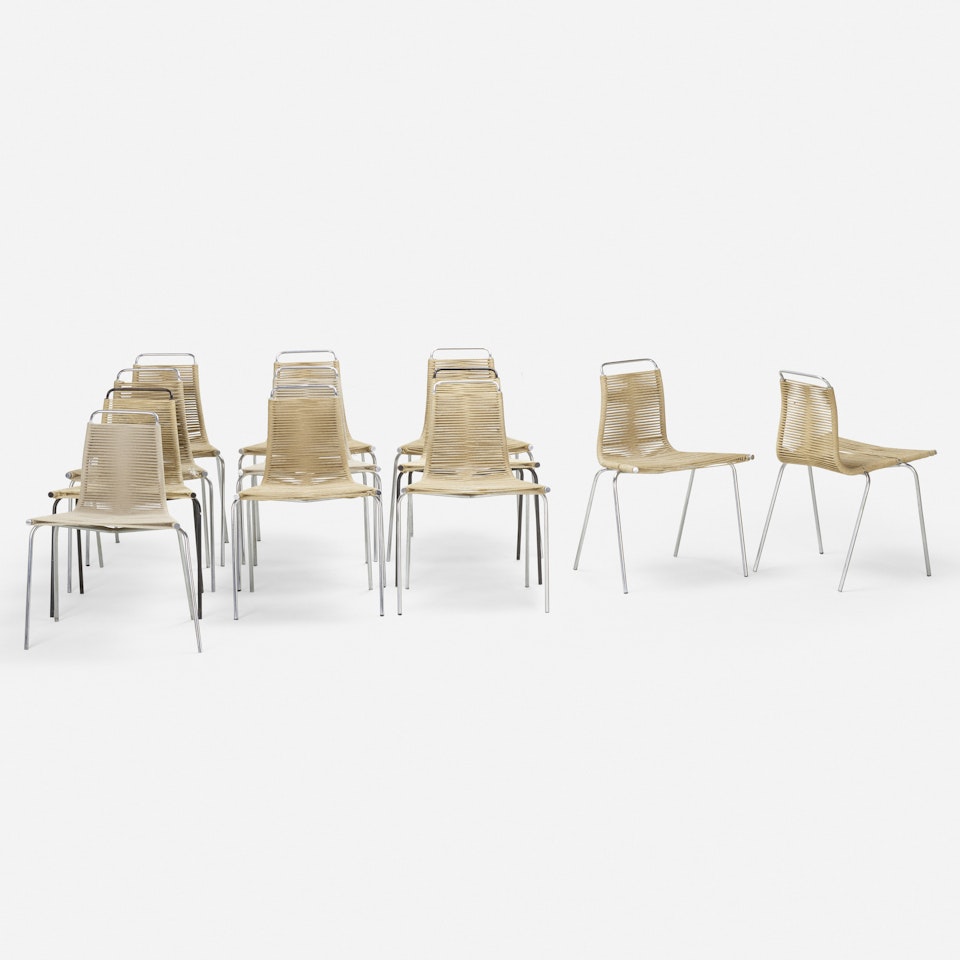 PK 1 chairs, set of twelve by Poul Kjaerholm