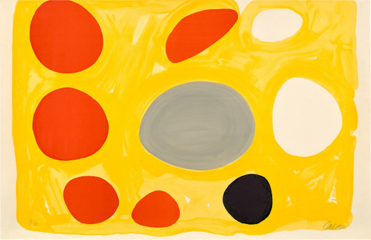 Grande composition fond jaune (Large Composition with Yellow Background) by Alexander Calder