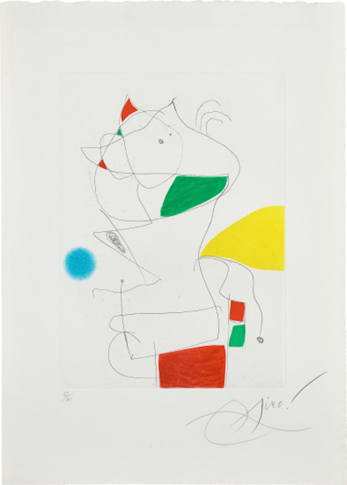 Hommage à San Lazzaro (Homage to San Lazzaro): one plate by Joan Miró
