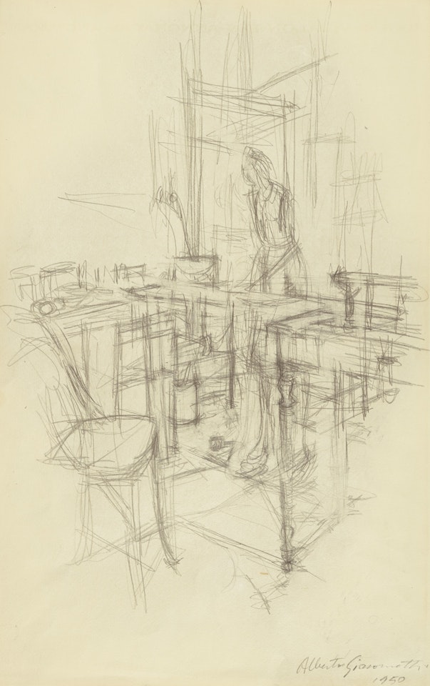Intérieur (recto); Atelier (verso) by Alberto Giacometti