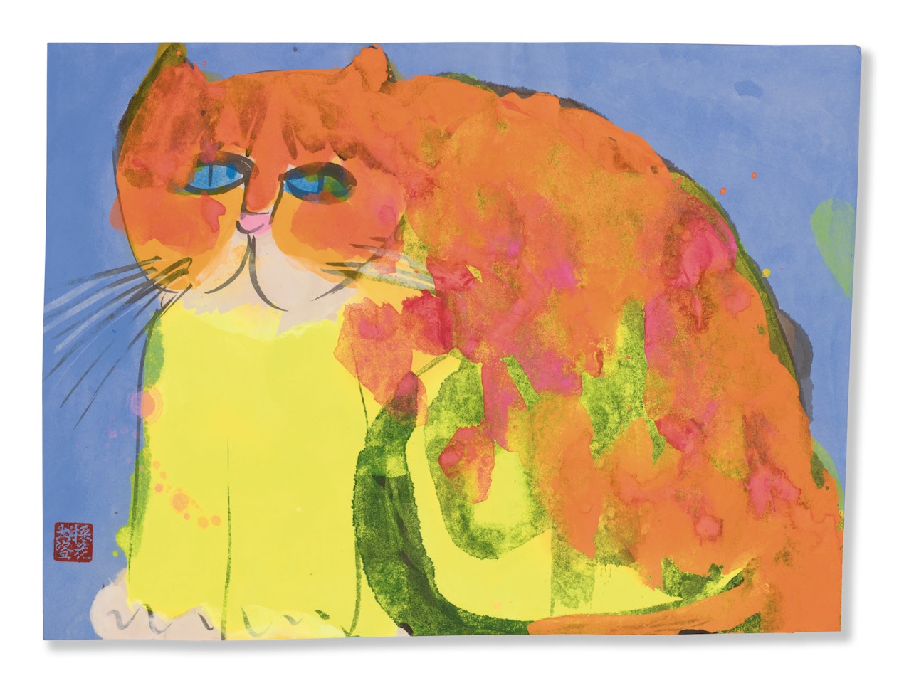 UNTITLED (CAT)  by Walasse Ting