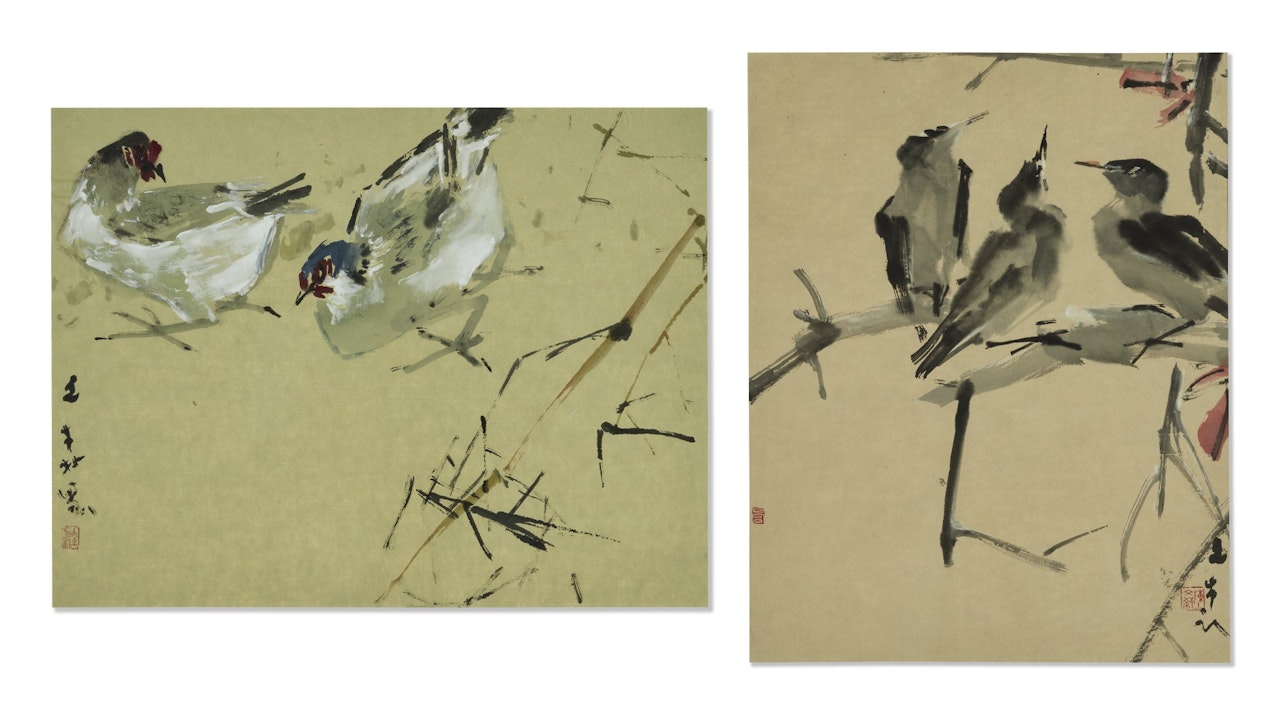 (I) BIRDS
(II) CHICKENS by Chen Wen Hsi