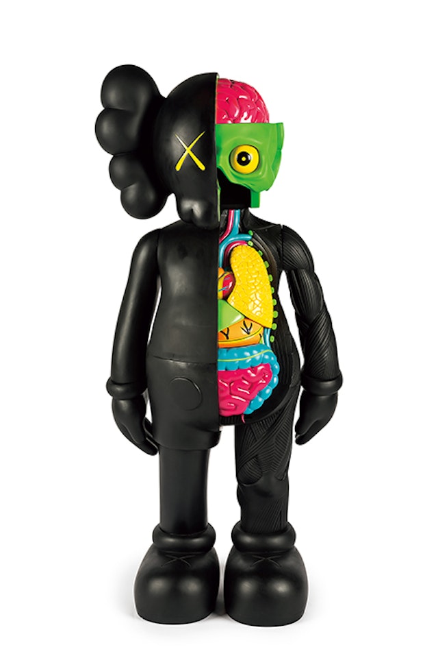 Four Foot Dissected Companion (Black) by Kaws