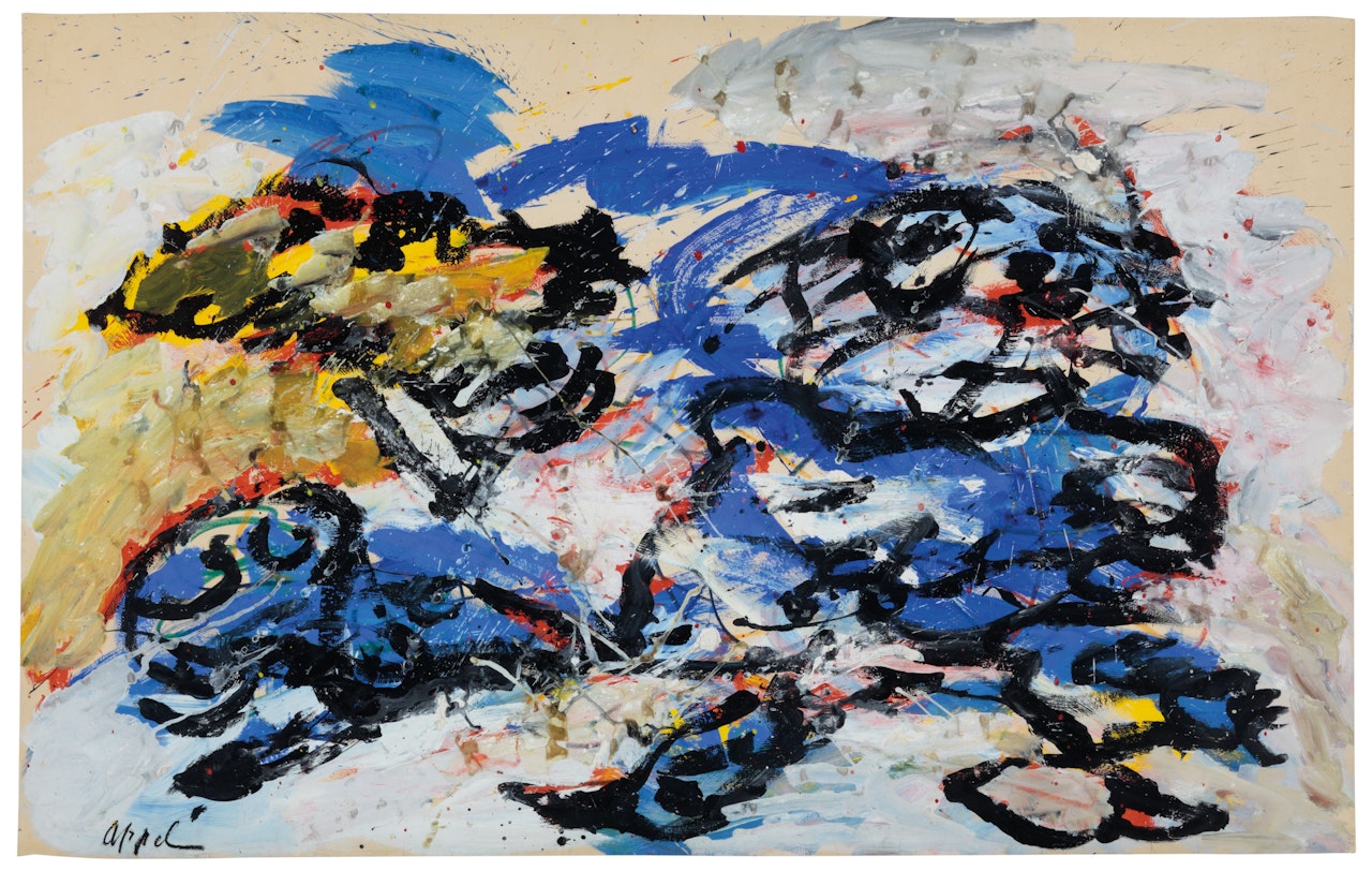 Personnage et Animaux (Figure and Animals) by Karel Appel