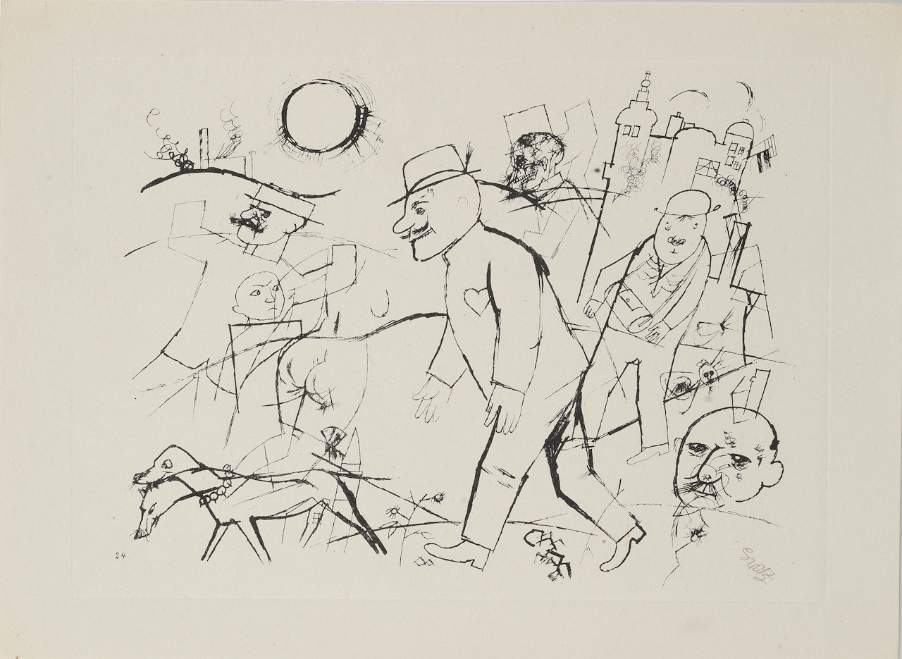 Five Plates, from 'Ecce Homo' by George Grosz