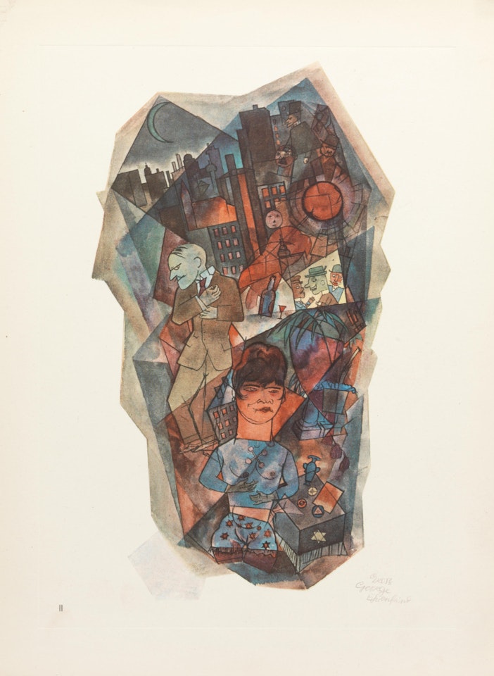 'Whisky' & 'Der Mädchenhändler', from 'Ecce Homo' by George Grosz