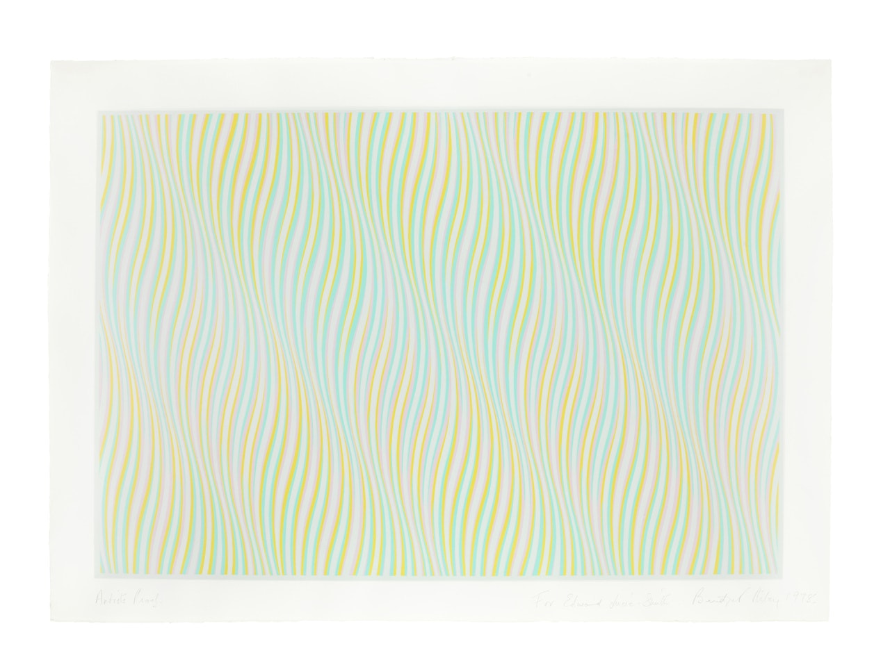 Untitled (Blue) (Schubert 25) by Bridget Riley