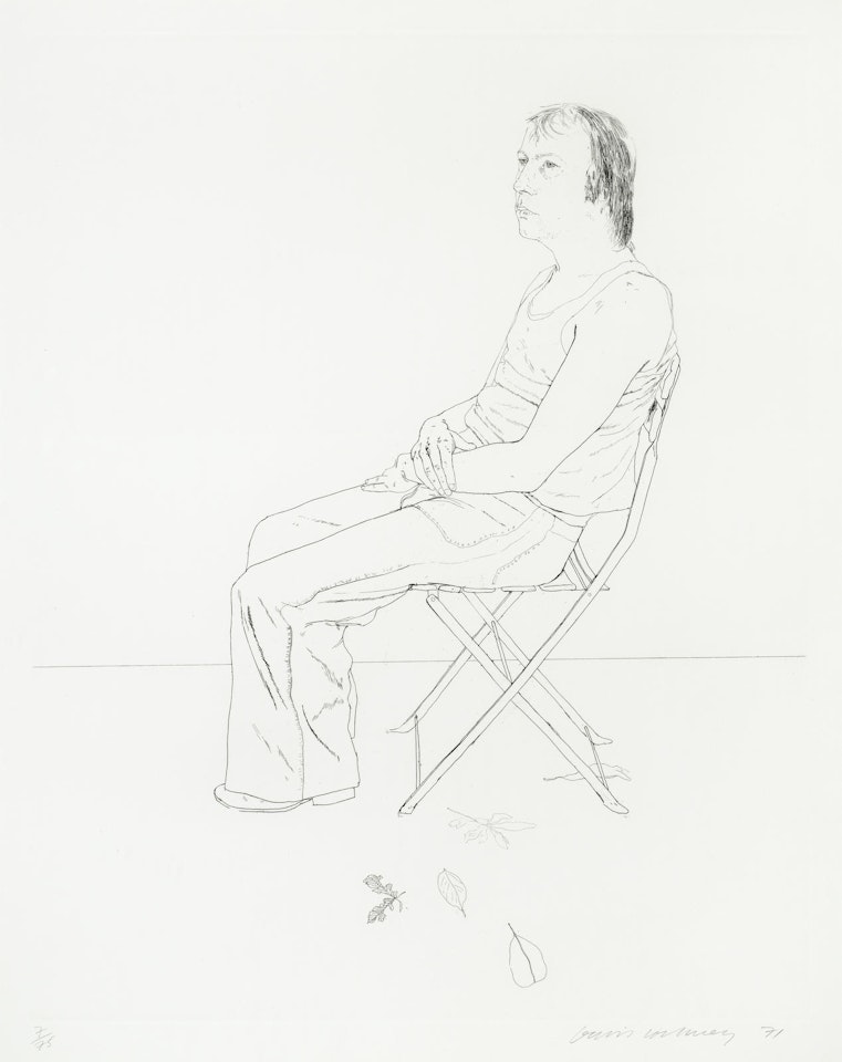 Mo with Five Leaves (MCA Tokyo 117; Scottish Arts Council 125) by David Hockney