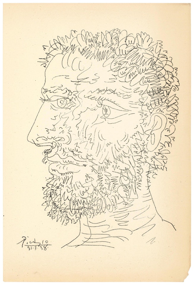 PROFIL D’HOMME BARBU (B. 1830; BA. 727) by Pablo Picasso