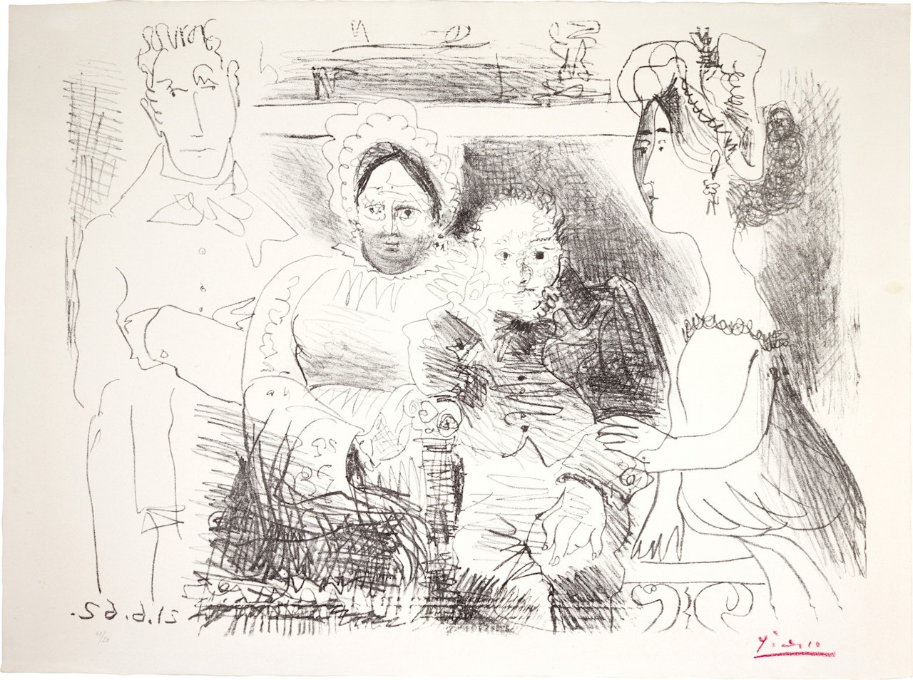 PORTRAIT DE FAMILLE I. HOMME AUX BRAS CROISÉS (B. 1029; M. 383B) by Pablo Picasso