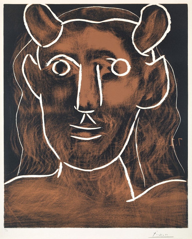 TÊTE DE FAUNE (B. 1094; BA. 1291; PP. L-110) by Pablo Picasso