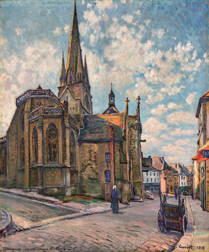 EGLISE, GUINGAMP, RUE NOTRE-DAME by Gustave Cariot