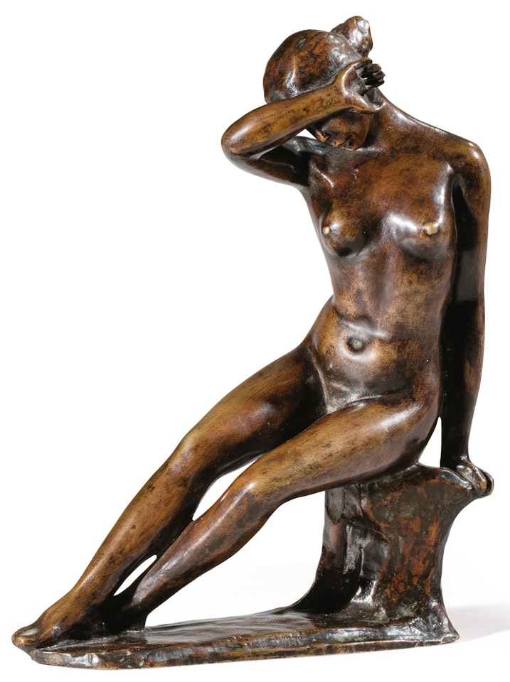 JEUNE FILLE SE VOILANT LES YEUX by Aristide Maillol
