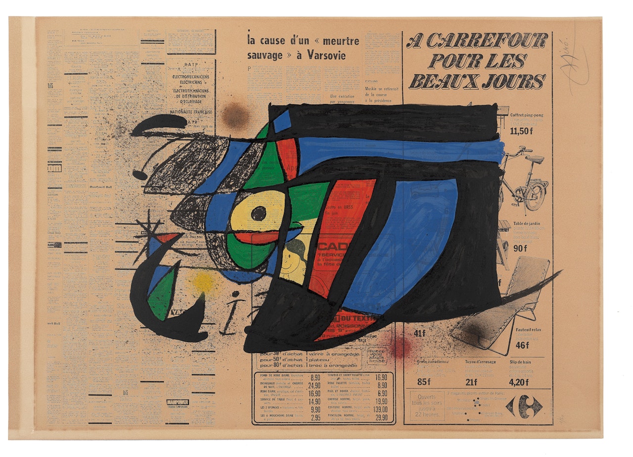 Le Journal (Mourlot 386) by Joan Miró