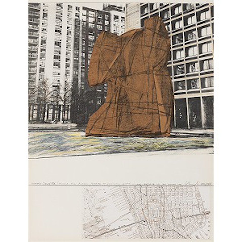 Wrapped Sylvette, Project for Washington Square Village, New York (Schellmann 59) by Christo