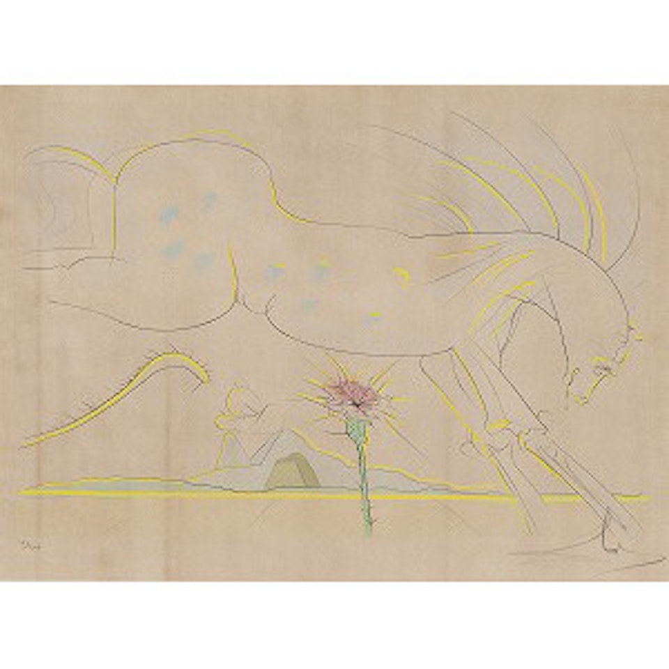 Le cheval et le loup by Salvador Dali