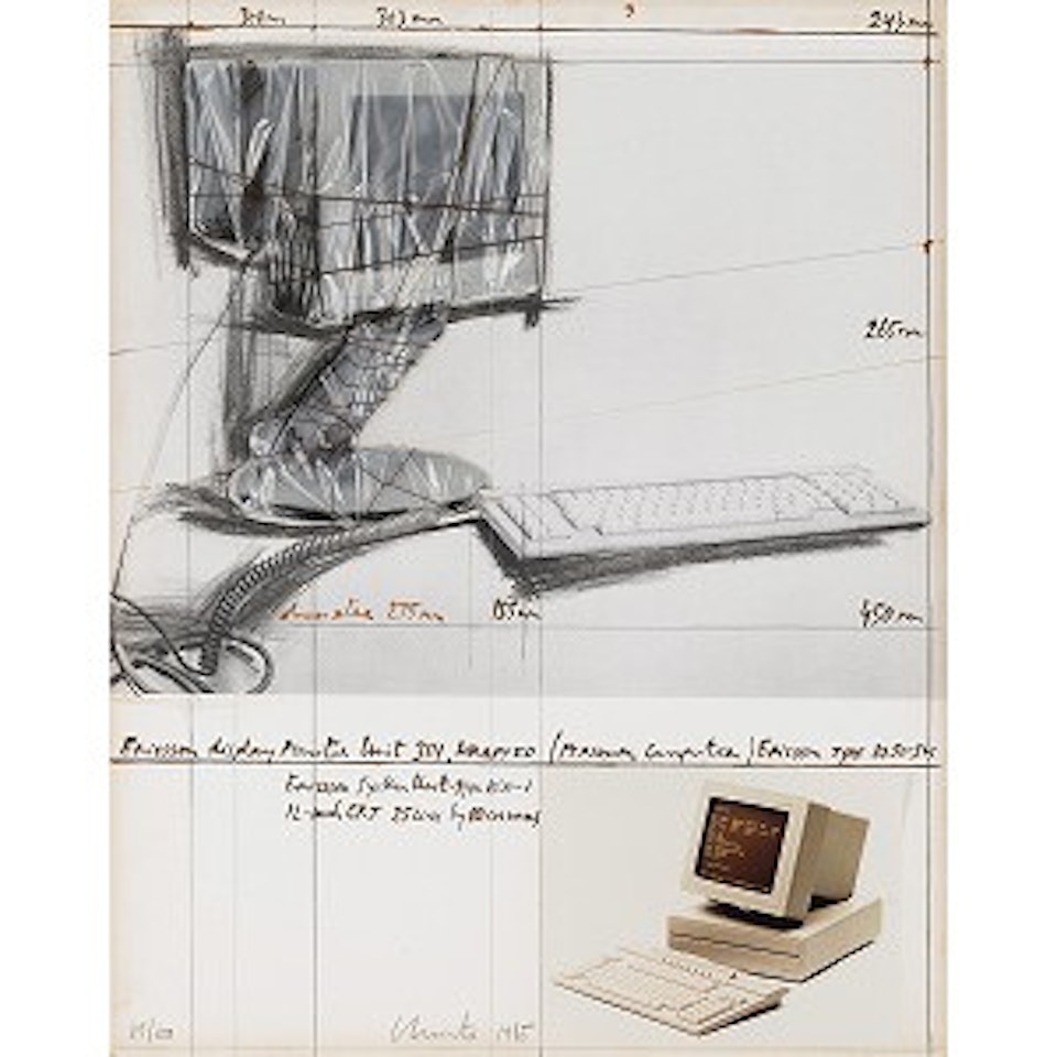 Ericsson Display Monitor Unit 3111, Wrapped, Project for Personal Computer (Schellmann 120) by Christo