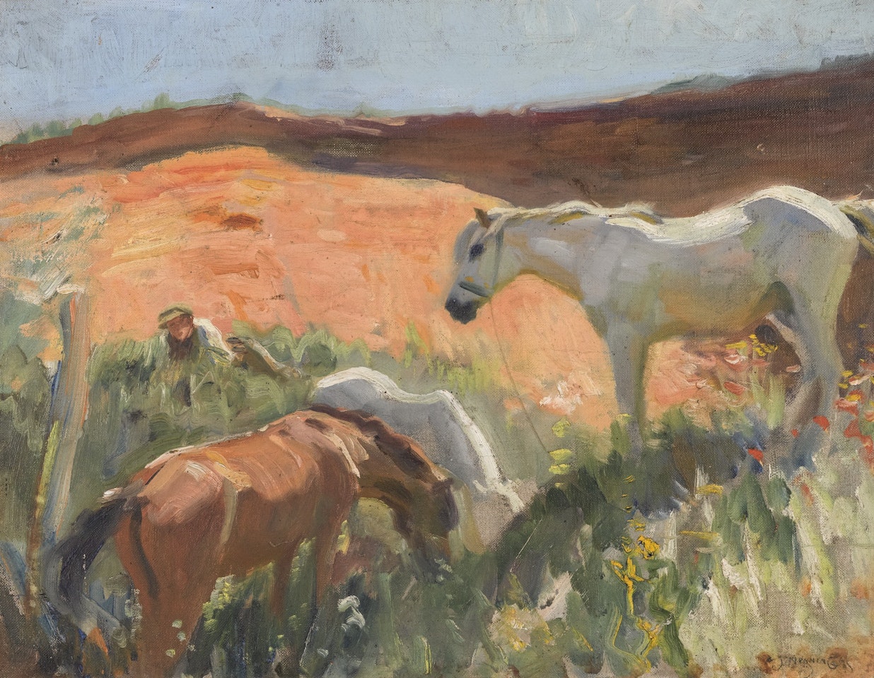 GRAVEL PIT IN SUFFOLK by Alfred James Munnings
