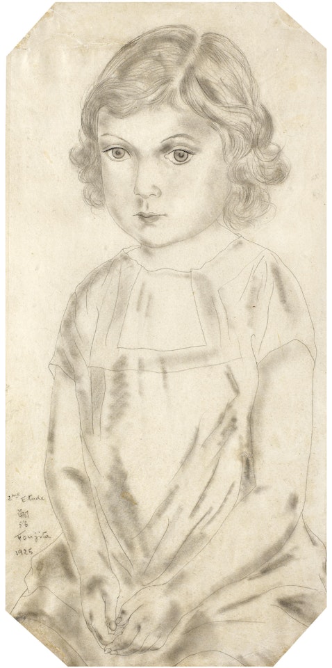 Portrait de fillette (Philomène) by Leonard Tsuguharu Foujita