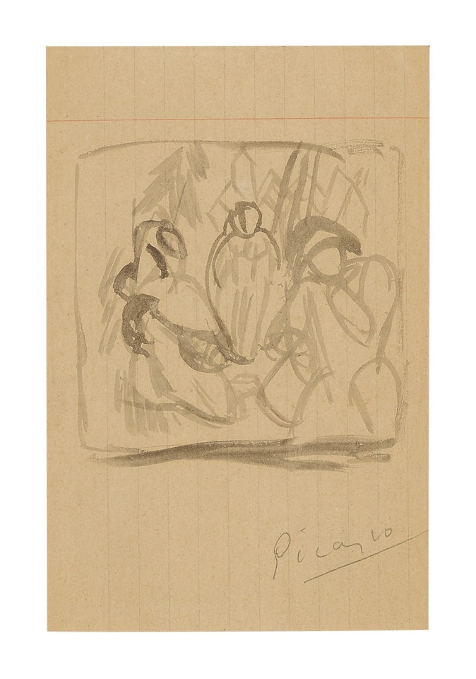 SAINT ANTOINE ET ARLEQUIN by Pablo Picasso