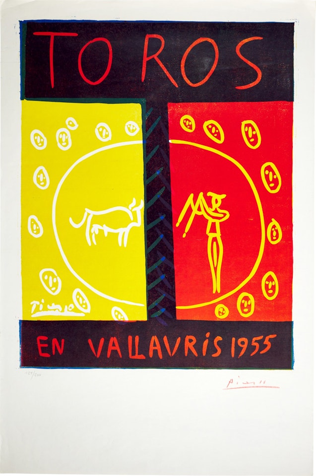 TOROS EN VALLAURIS 1955 (B. 1265; BA. 1029; CZW. 14; PP. L-8) by Pablo Picasso