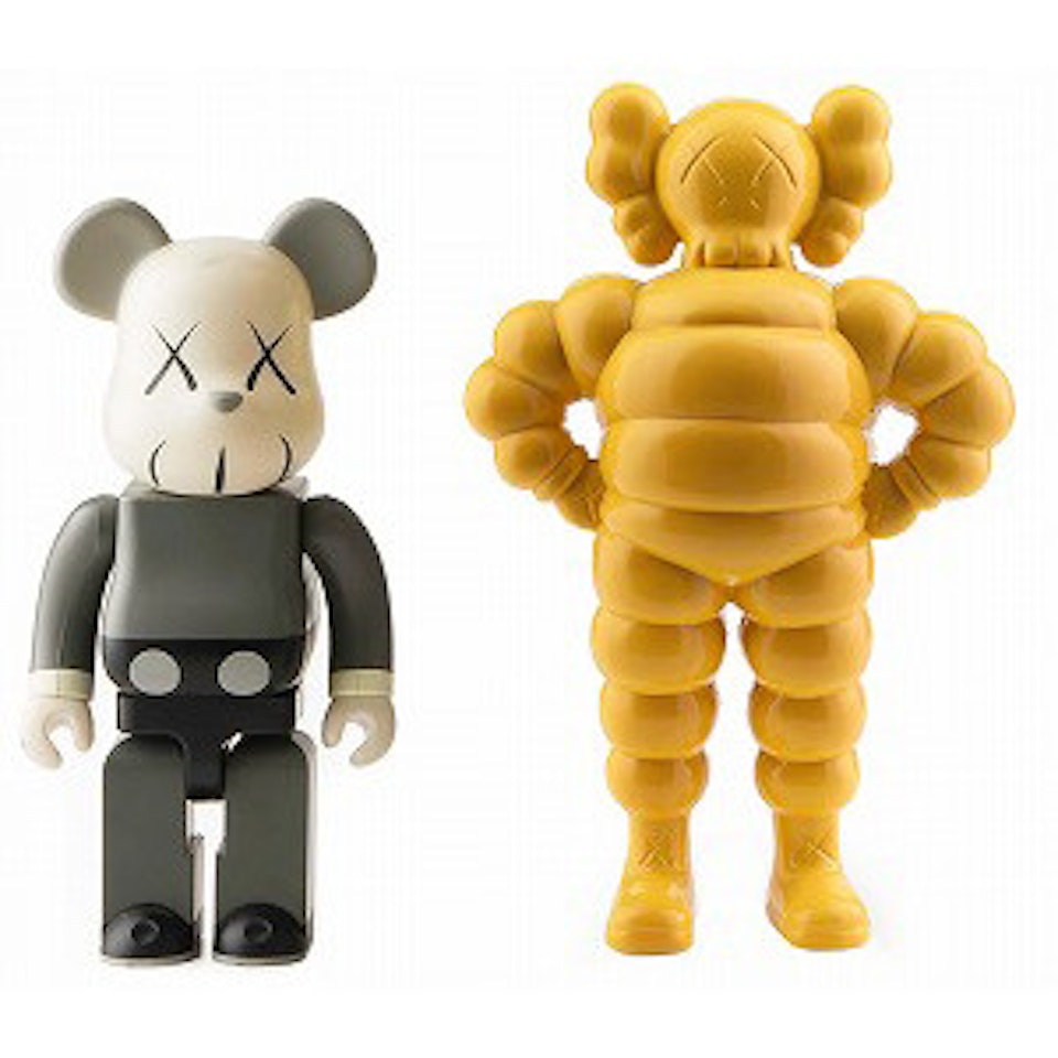 1. KAWS BE@RBRICK 400%／2. CHUM (Yellow) by Kaws