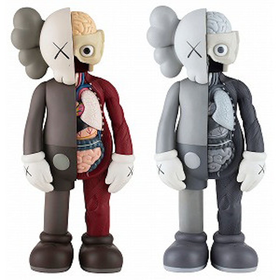 KAWS, BE@RBRICK  Dissected Companion 1000% Bearbrick (Grey) (2010