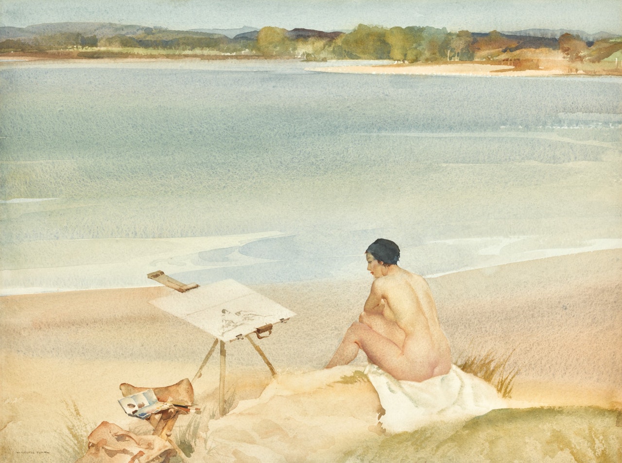 THE PATIENT MODEL by William Russell Flint