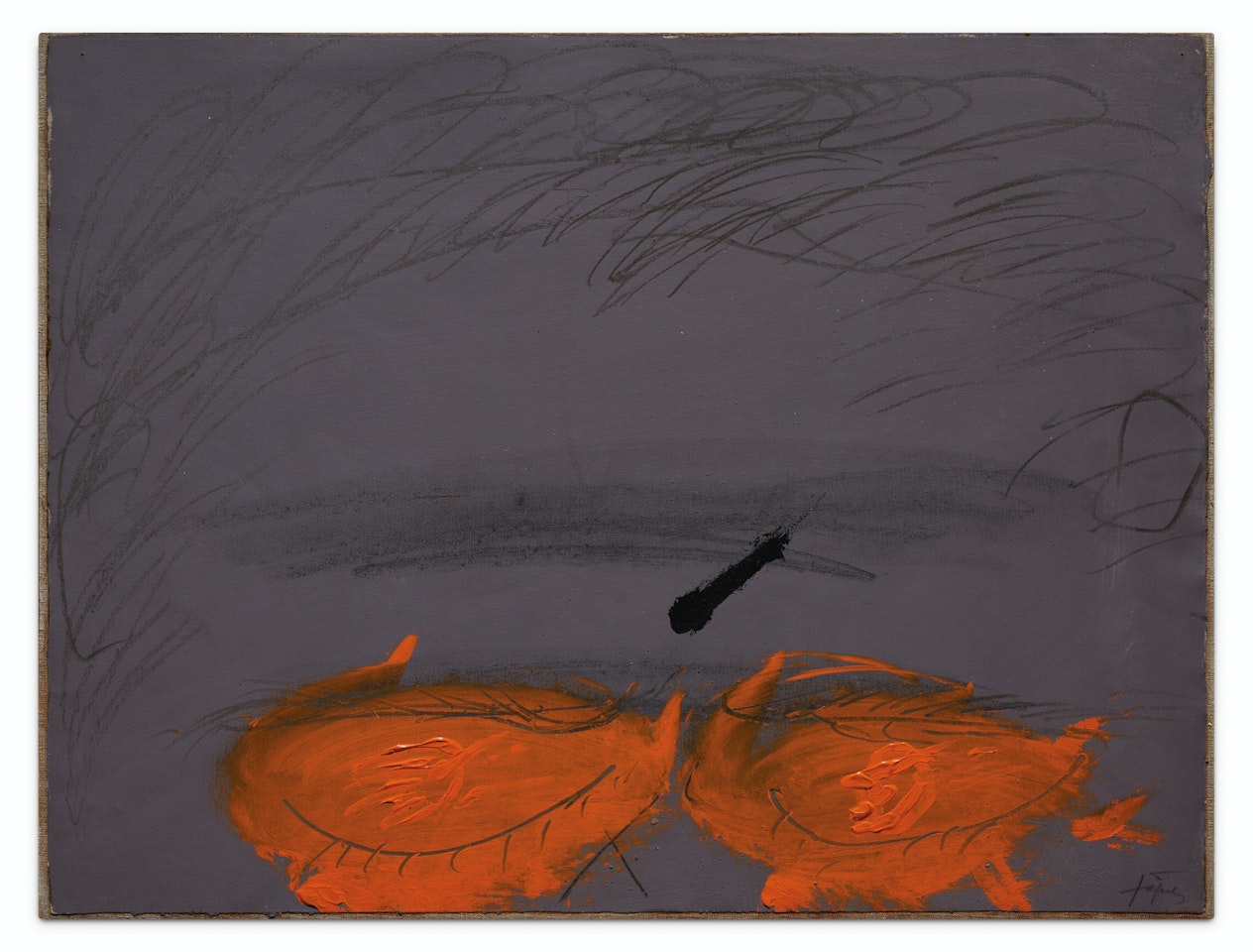 GRIS Y NARANJA by Antoni Tapies