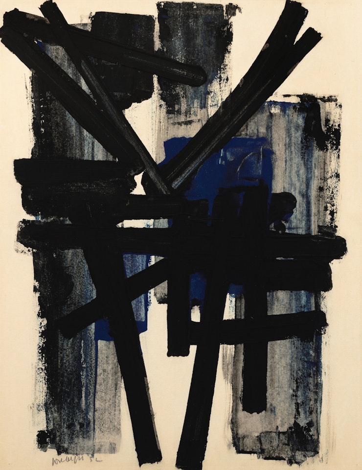 GOUACHE 65 X 50,5 CM, 1952 by Pierre Soulages